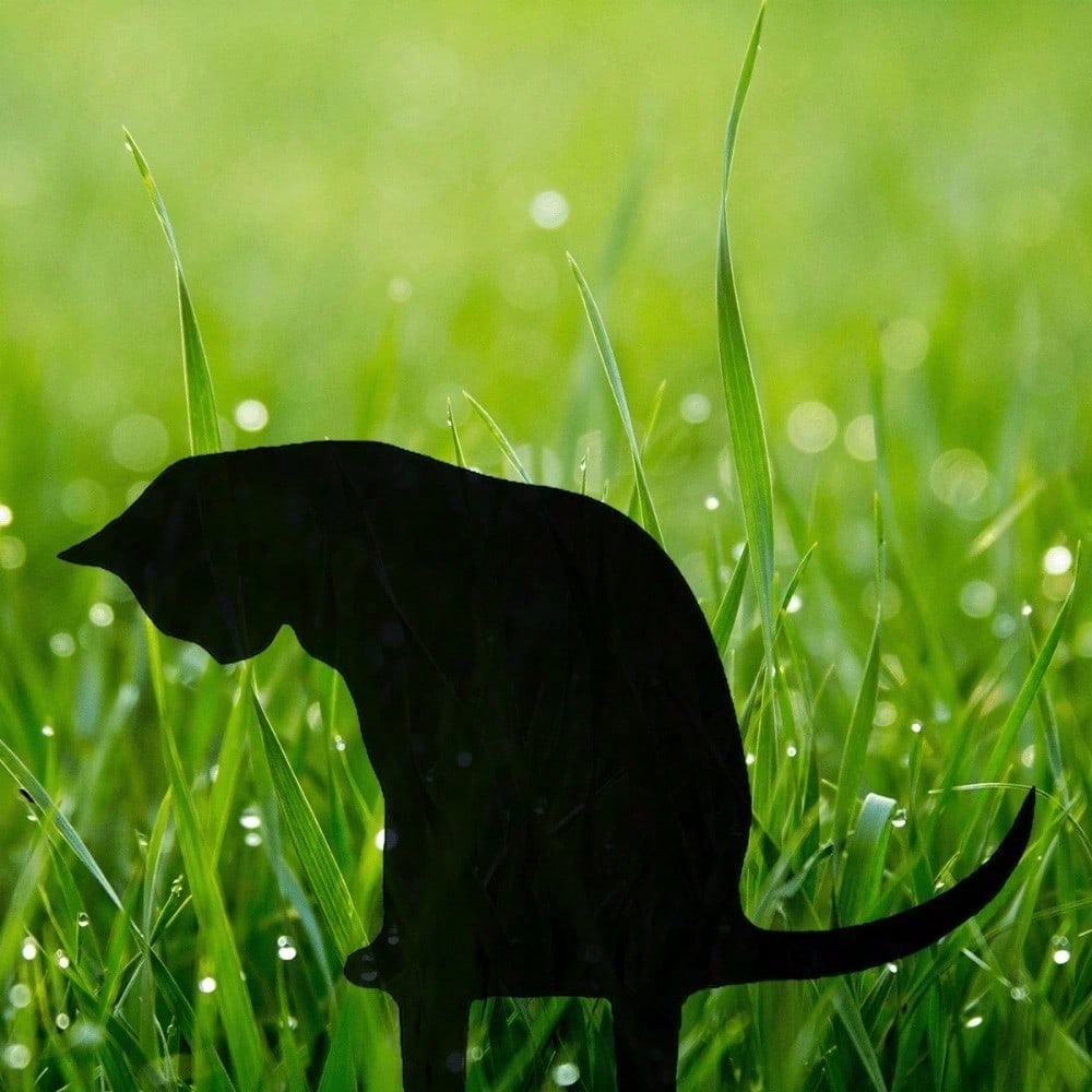 Gothic Black Cat Metal Wall Art, Spooky Weather-Resistant Halloween Decor for Patio & Bedroom
