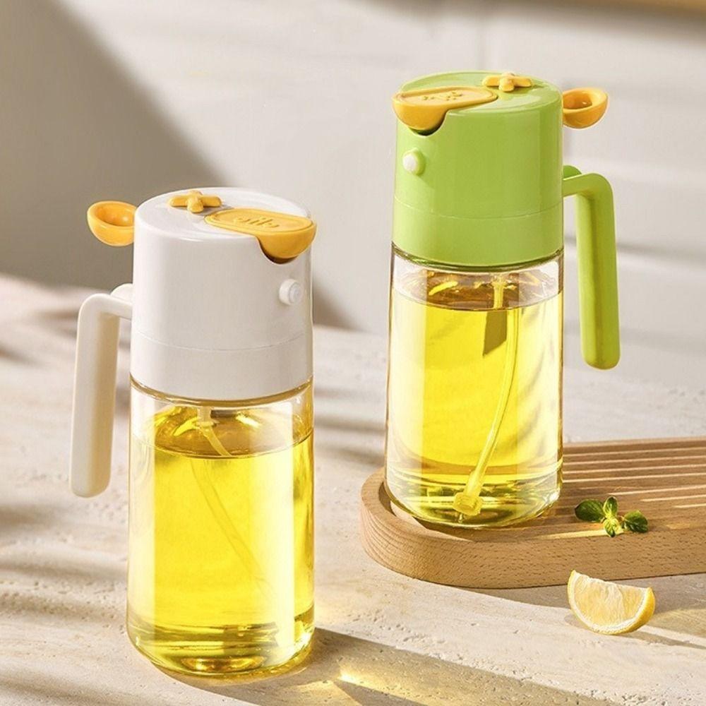 2-in-1 Oil Spray 460ml Oil Storage Bottle Practical Cooking Spray Bottle Kitchen