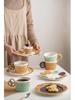 Cute Korean-Style Ceramic Mug & Cookie Series Tableware Set: Coffee Cup, Breakfast & Dinner Plates, Dessert Plate