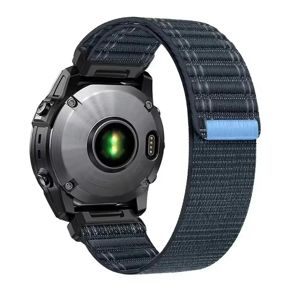 QuickFit Nylon-Schlaufengurt 26mm 22mm Für Garmin Fenix 8 Pro 47mm 51mm E 7 7X Pro 6 6X Armband Descent Mk3i/Instinct 3 Uhrenarmband