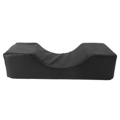 U-förmiges Wimpernverlängerungskissen mit Seitentasche Memory-Schaum PU-Leder Ergonomisches Wimpern-Nackenkissen