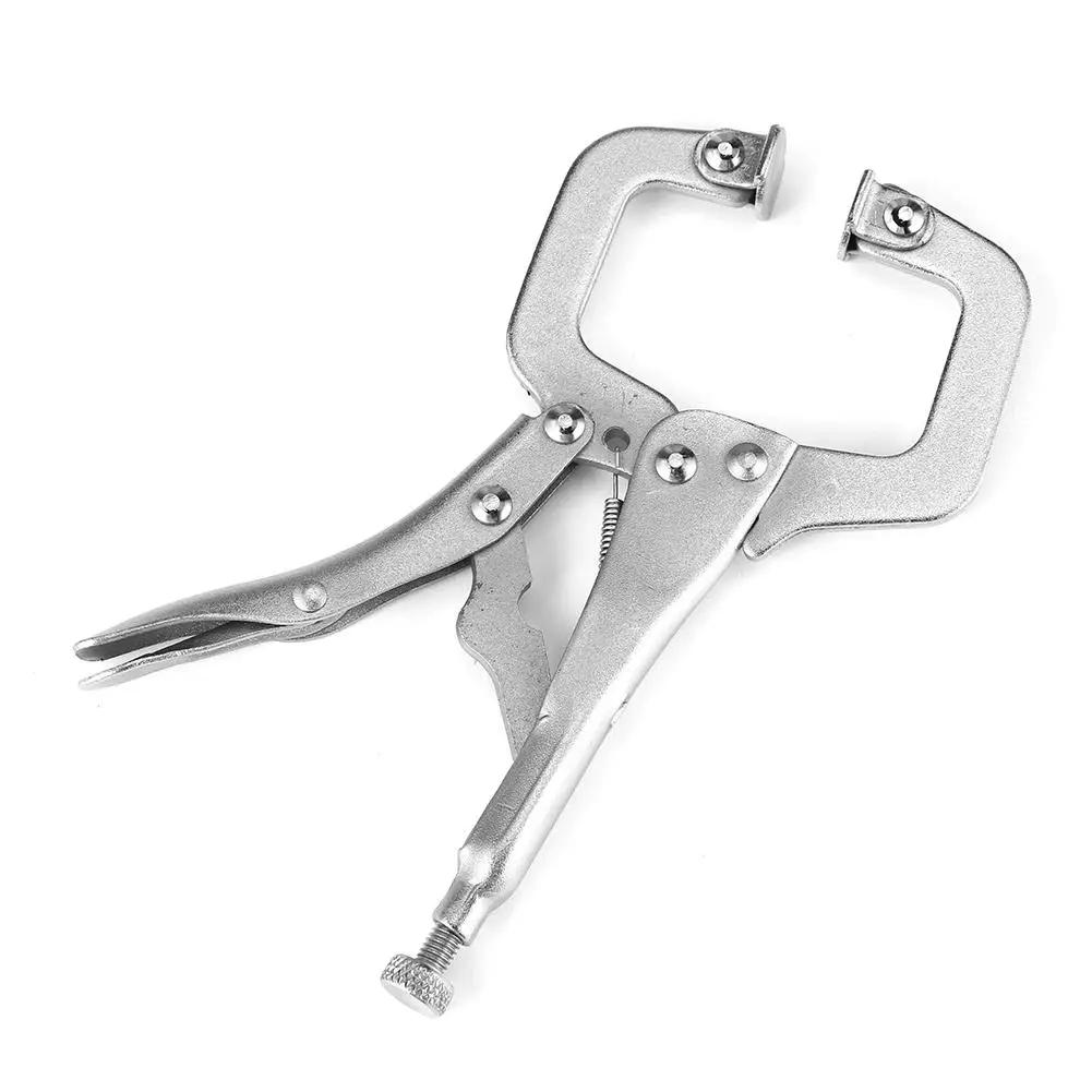 Adjustable Locking Pliers with Swivel Pad & Tenon Locator for Woodworking - Durable Steel Alloy Hand Tool for Carpentry DIY