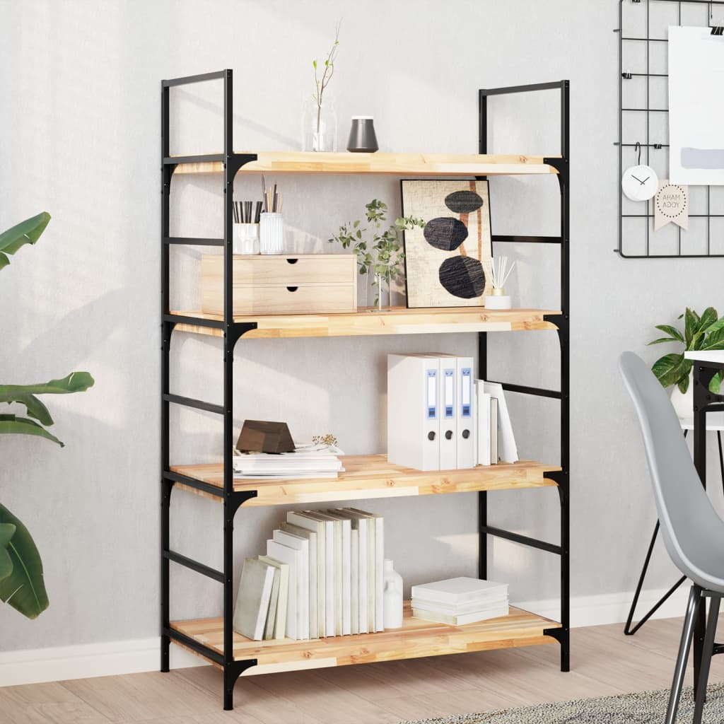 Floating Shelves Set of 3 100 X 40 X 4 Cm Solid Acacia Wood Untreated