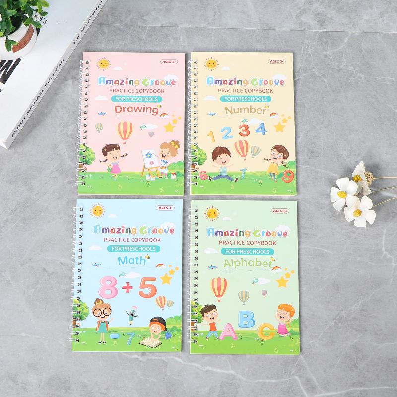Children's Handwriting Practice Workbook: English Alphabet, Numbers & Calligraphy for Toddlers