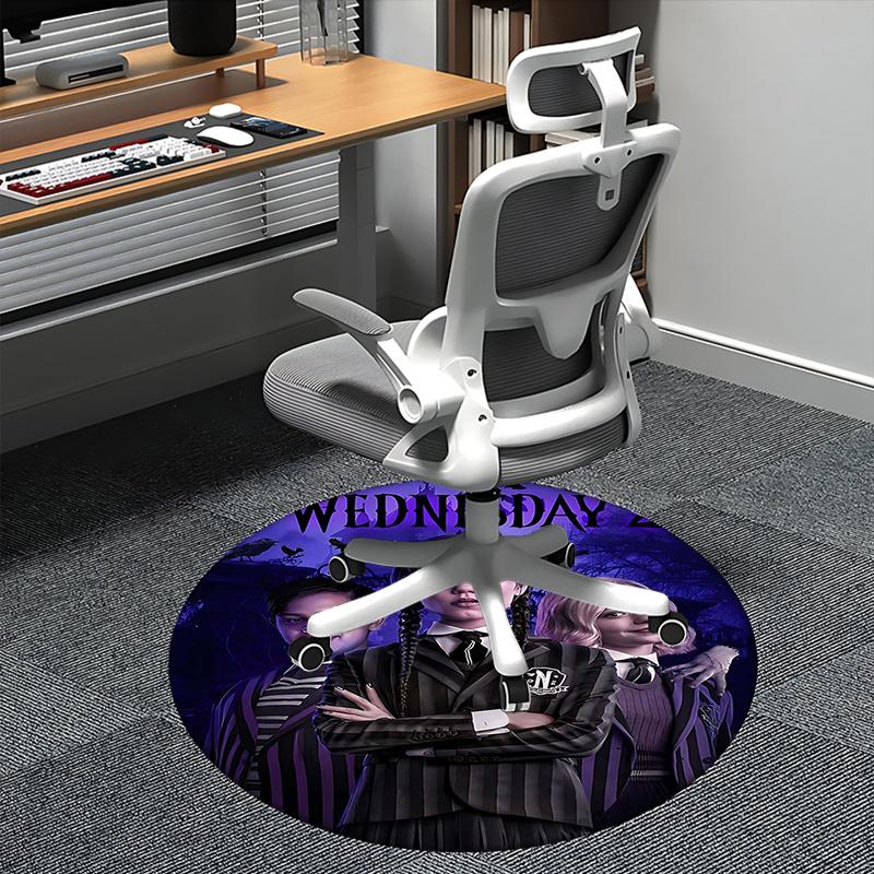 

Wednesday Addams,Gothic Fashion Chair mat Round Rug Office carpet, Non slip, Suitable for Living Rooms, Bedrooms decor.1205255a 80cm by 80cm