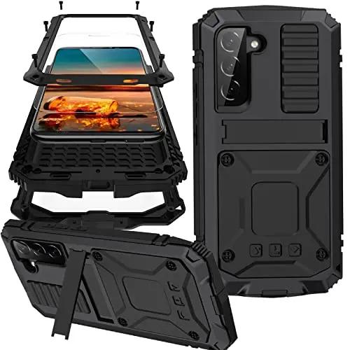 Custodia Robusta in Metallo con Protezione Schermo per Samsung S26 S25 Edge S24 S23 S22 Ultra S21 Plus Cover Militare in Alluminio Antiurto