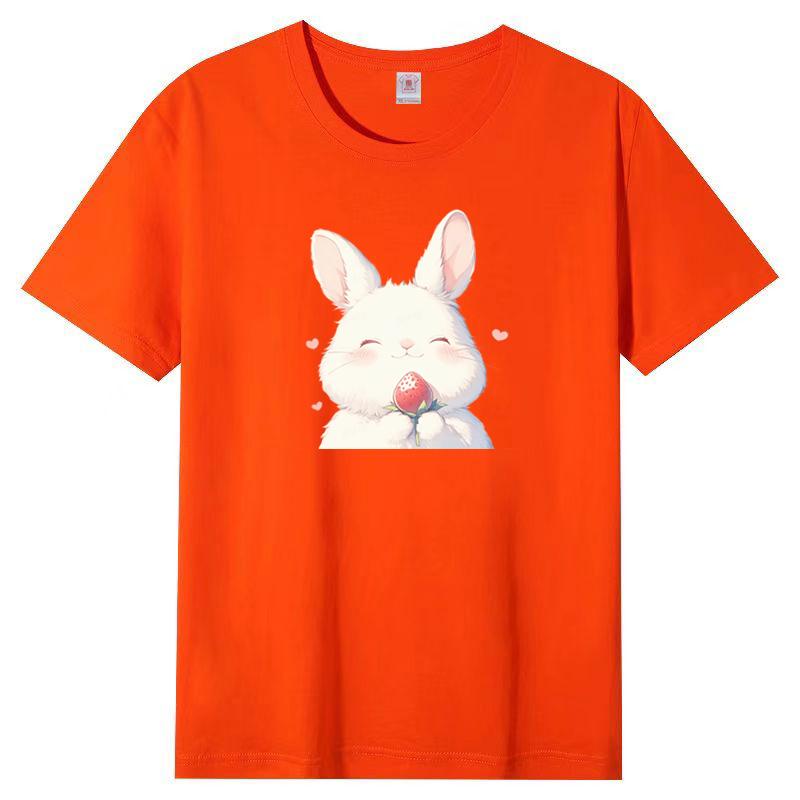 Fun Cat Print Short-sleeved T-shirt Women Summer New Loose Cotton Top Bottoming Shirt