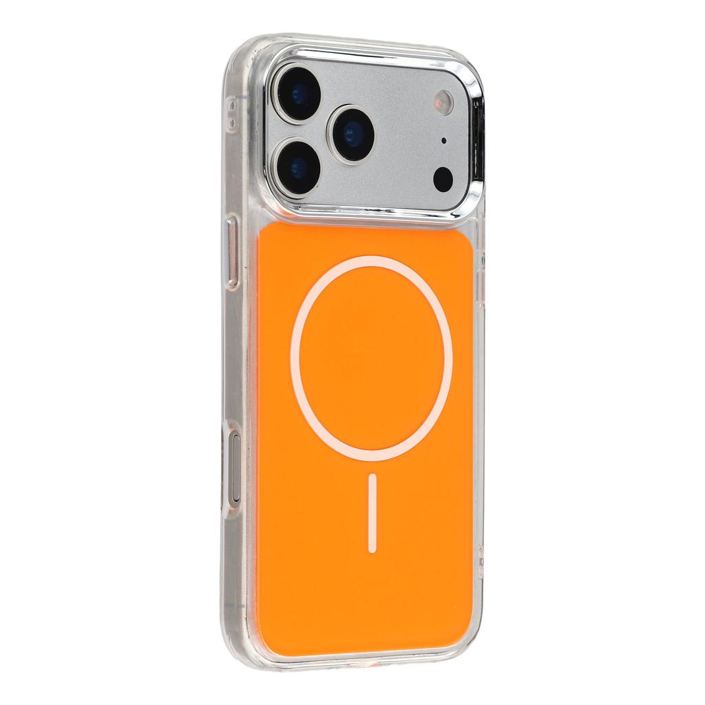 For iPhone 17 Pro Max Magnetic Case Electroplated Camera Frame TPU Acrylic Anti-drop Phone Back Cover Compatible with MagSafe