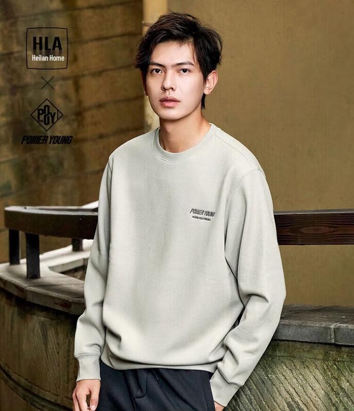 

HLA Men s Power Young Crew Neck Fleece Sweatshirt