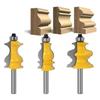Lot de 3 fraises de défonceuse 8 mm pour moulures | Carbure YG6, corps acier trempé, revêtement téflon