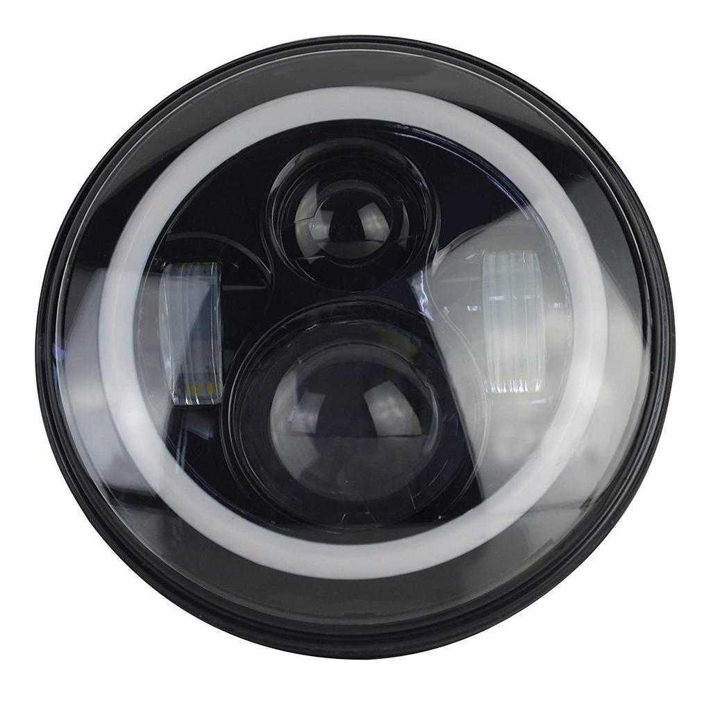 Ranzek Harley LED Headlight, 7 Inch Hi/lo Beam, LED Jeep Wrangler with DRL Function,