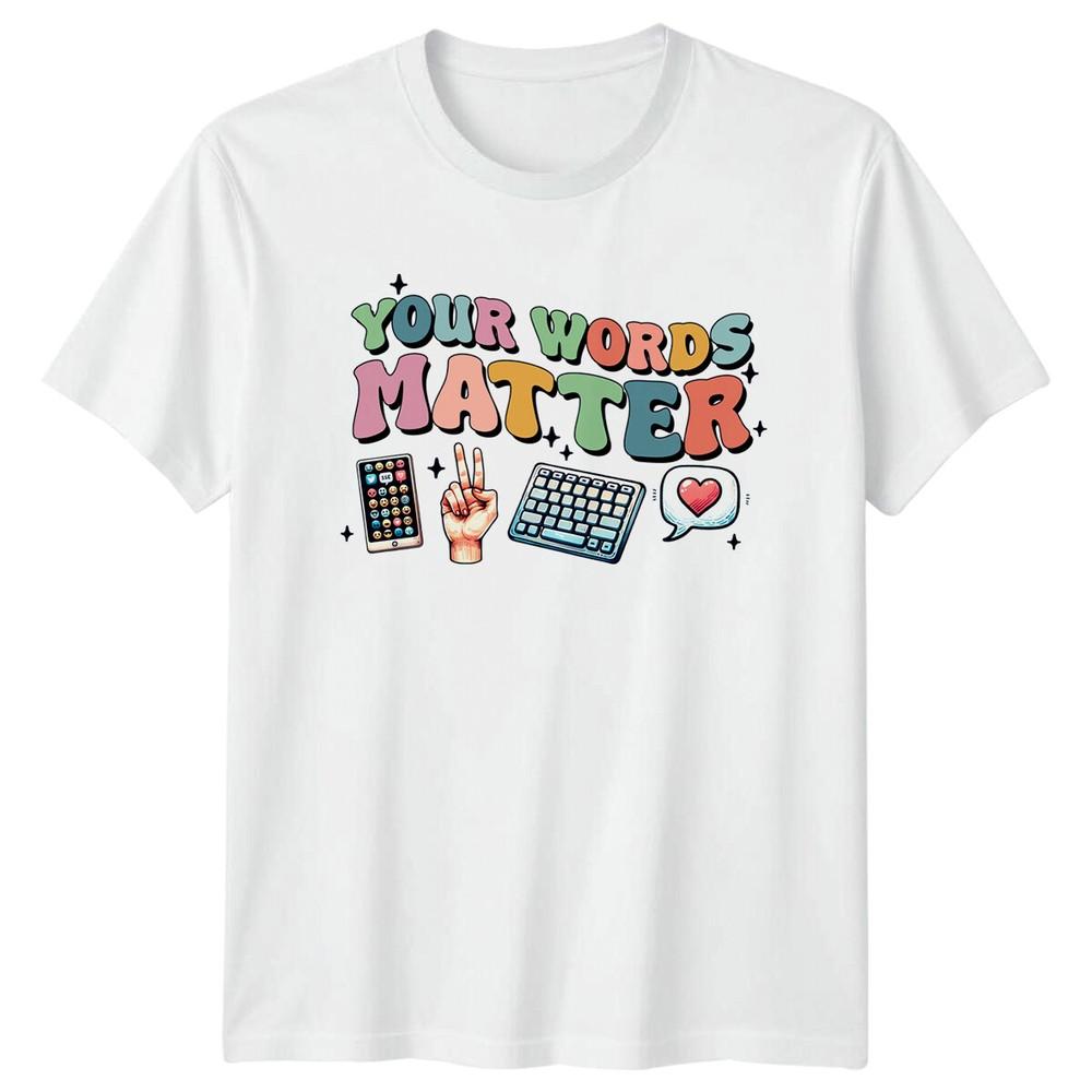 Your Words Matter Retro Autism Awareness Advocate TShirt S