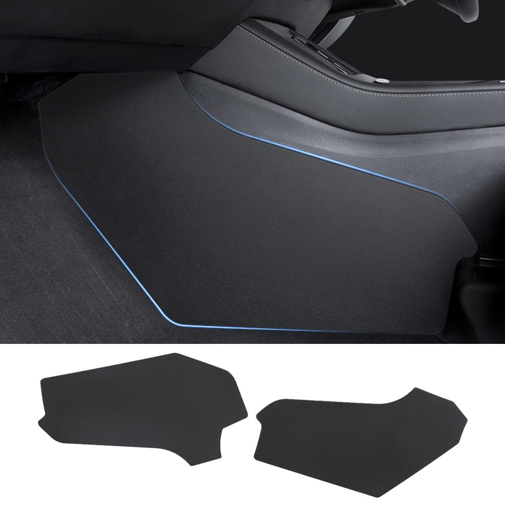 2pcs Car Central Control Two Side Fuzzy Surface Anti Kick Pad For Tesla Model Y Dirt Resistant Mat Easy Clean Parts