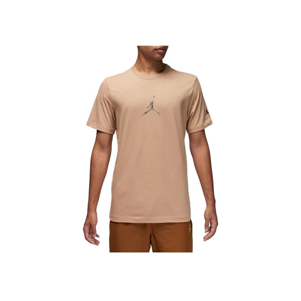 Jordan Brand Soft Comfortable Cotton Short Sleeve T-Shirt Men Tops Tan FD7030-200