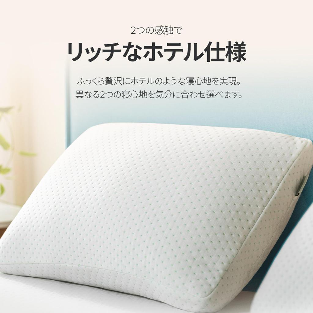 ZINUS Memory Foam Dual Pillow Memory Foam Pillow Dual Pillow White 40 X 60 X 15cm