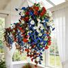 Colorful Artificial Morning Glory Flowers Plastic Morning Glory Branch Green Plants  Living Room