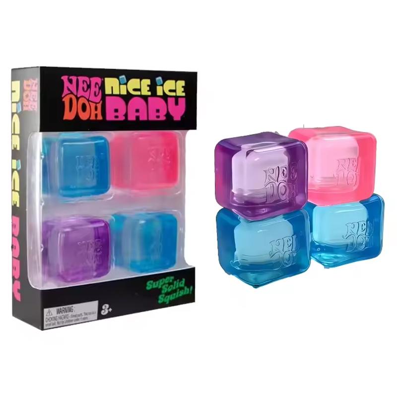 Needoh Nice Cube Senzorická mačkací kostka pro úlevu od stresu a Hračka na uvolnění konečků prstů pro dospělé Stiskací a hrací hračky Dárek