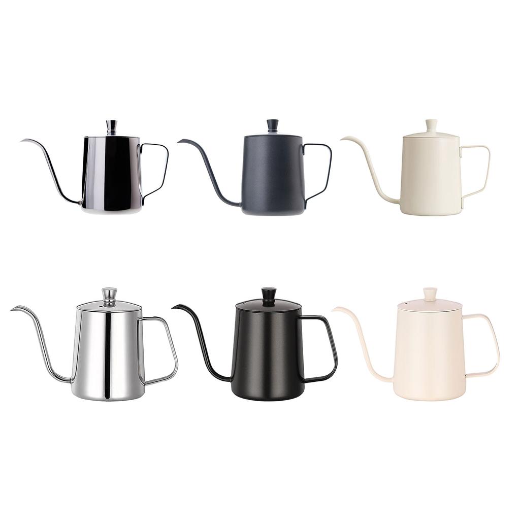 Coffee Hand Brewing Pot 350/600ML Long Gooseneck Coffee Pot Stainless Steel Pour Over Kettle Camping Portable Water Pot