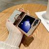 Glitter Ring Holder Stand Case for Samsung Galaxy Z Flip 5 4 3 6 7 ZFlip 7 Flip5 Bracket Bling Diamond Gradient Plating Cover