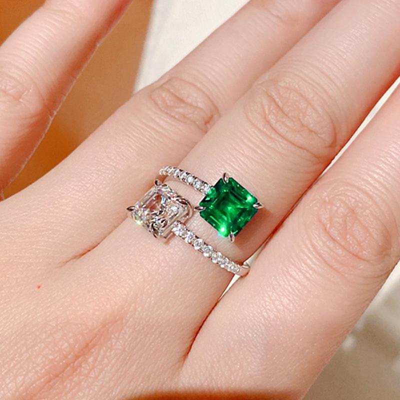 

Huitan Новое Стильное Регулируемое Кольцо с Ярким Принцесс Квадратным CZ Женские Аксессуары для Помолвки Вечеринки Модный Дизайн Циркон Подарок resizable