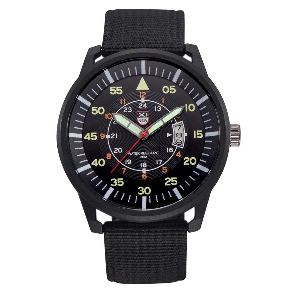 XINEW Men's Quartz Sports Watch with Nylon Band and Date Function