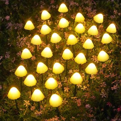 Solar Mushroom Fairy String Lights 20/30/50 LED Mini Mushroom Solar Lights Outdoor Waterproof Solar Mushroom Pathway Lights