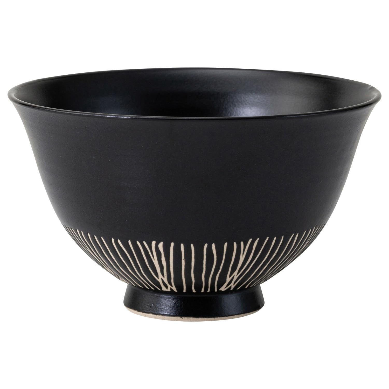 

Hasami ware tea bowl diameter 13cm Kushime black 25423 approx.