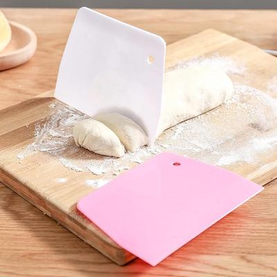 Teigschaber Backen Gebäck DIY Werkbank Kunststoffschaber Küche Kuchen Sahne Brot Fondant Spatel Schneidemesser Teiler