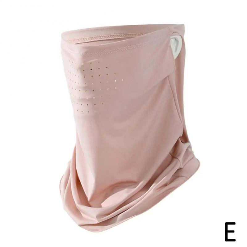 Foulard unisexe respirant en soie glacée, protection solaire UV, doux, réglable, anti-ultraviolets, fin, pour activités de plein air estivales