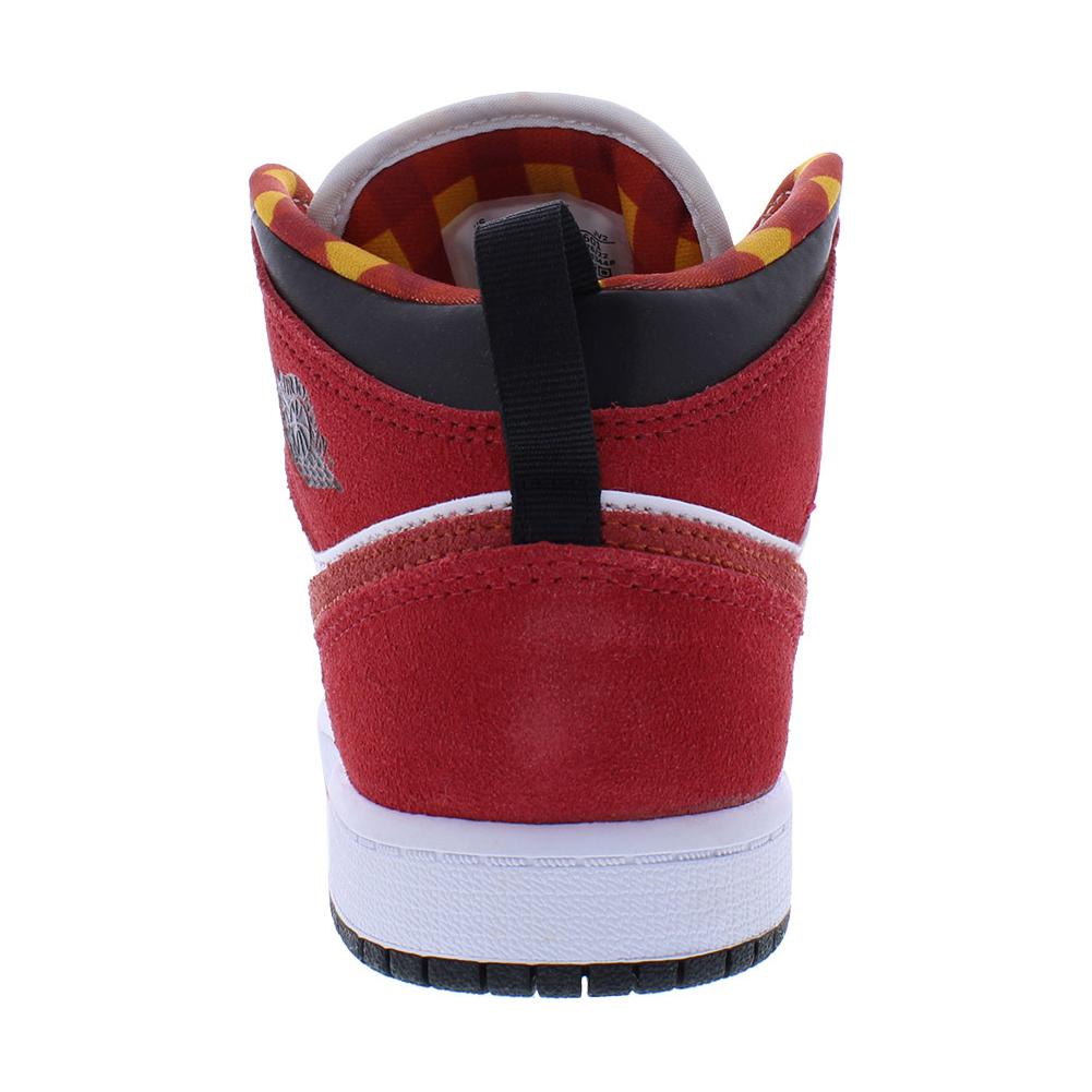 New Jordan Air Jordan 1 Anti-Slip Wear-Resistant Mid-Top Children's Basketball Shoes Red Kids' DX2459-601