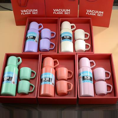 Vacuum Thermos Cup Business Cup Three-lid Gift Straight Cup Portable Gift Set Gift Box
