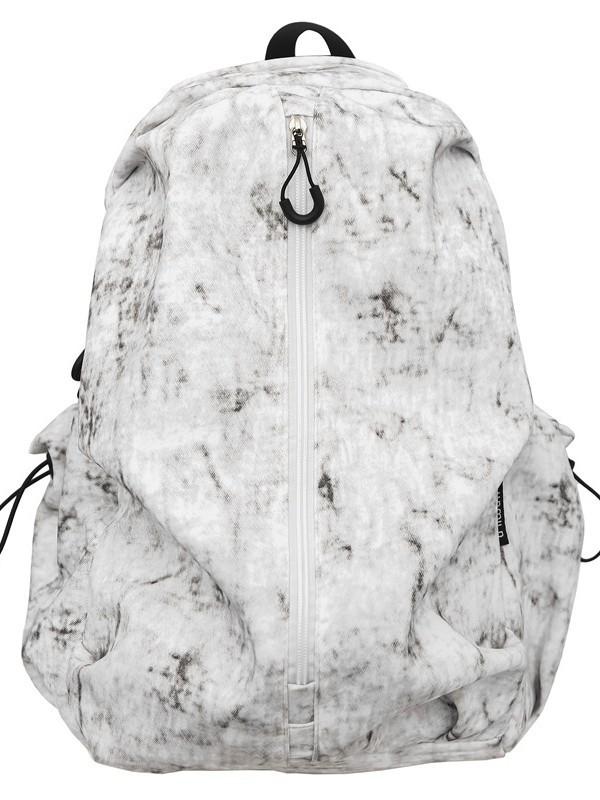 Classic Nylon Student Backpack With Design For School And College Use
