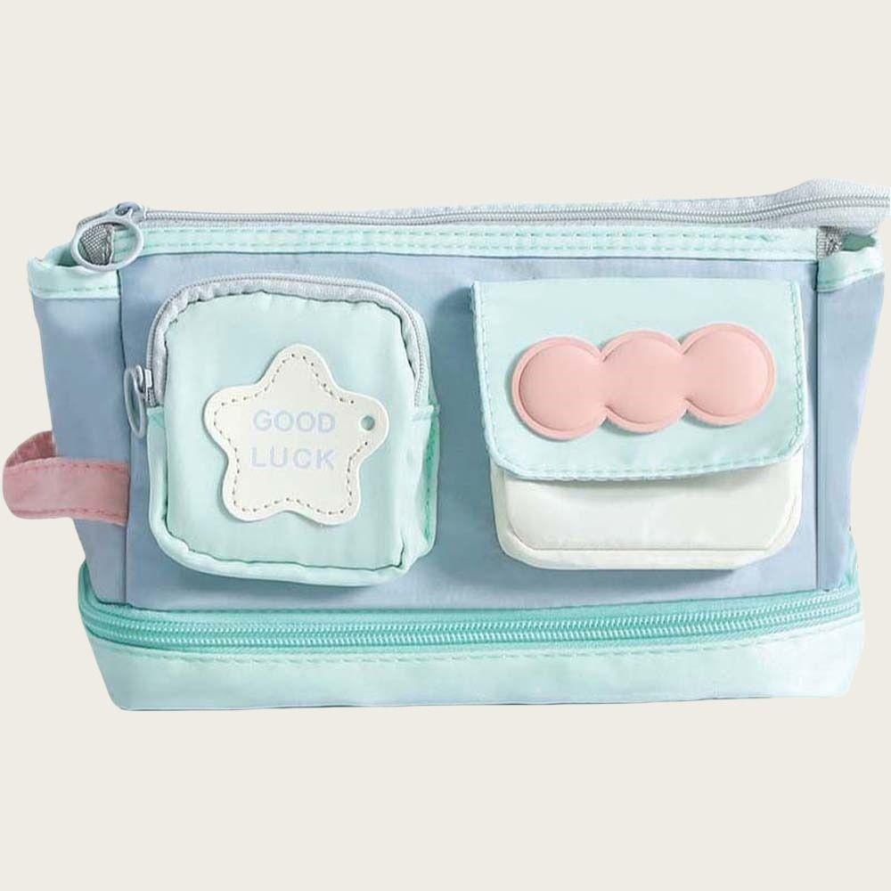 Multilayer Y2K Star Stationery Bag Handheld Ins Pencil Pouch Korean Pencil Case  Stationery Holder