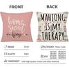 Mahjong Cushion Cover Household Decoration Linen Sofa Cushion Cover: Skin-Friendly & Breathable with Invisible Zipper