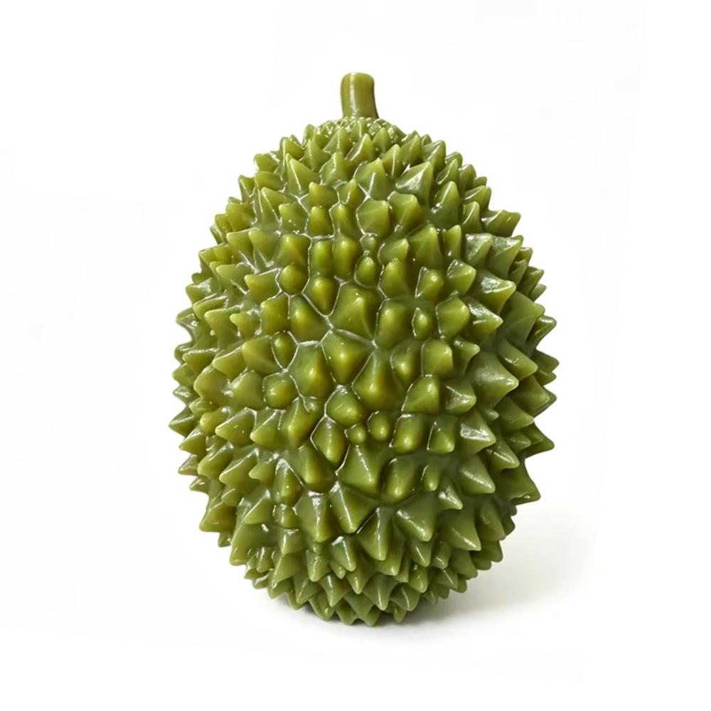Handgemaakte Krokante Squishy Durian Vrucht Stressbal Knijpspeeltje, Squishy Fidget Bal, ASMR Sensorisch Stressverlichtend Speelgoed Kinderen Cadeaus beige