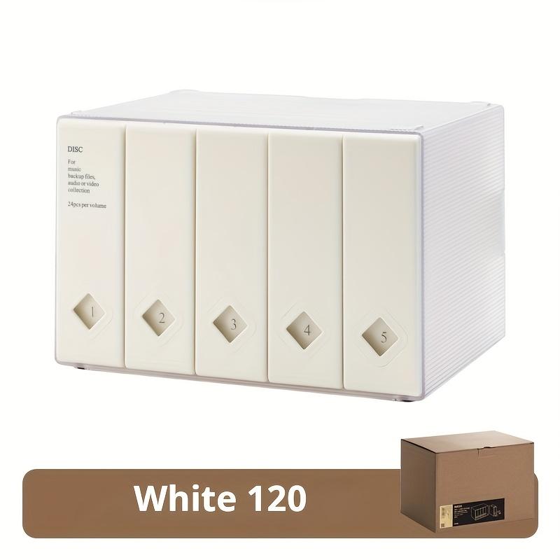 

PGY Large Capacity CD/DVD Storage Cases Transparent Sleeves Dustproof 120 Albums Disc Ps4 Organizer Box Fits Multiple Disc Size белый