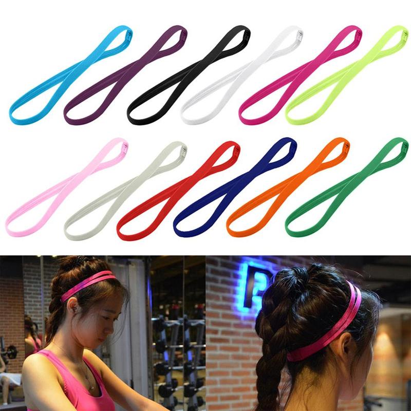 Sweat Wicking Headband For Women Men Non Slip Sports Headband Yoga Running Elastic Fitness Sweatband Gym Breathable Anti Slip