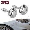 Aluminum Alloy& Stainless Steel Silver Hood Pin Lock Clip Auto Car Covers Accessories 2Pcs/Set Silver Push Button Quick Release