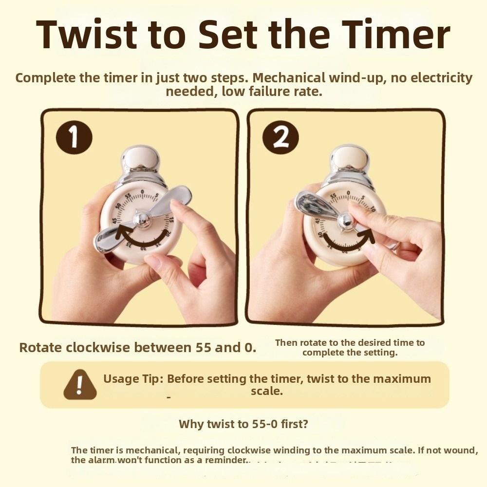 Adsorbable Countdown Alarm Clock Self Discipline Children Study Timer Baking Reminder Classroom