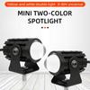 Mini 2-Farben LED-Spotlicht für Motorrad Auto Universal Doppellicht Hohe Leistung Helle Scheinwerferlampe Motorradzubehör D5e9