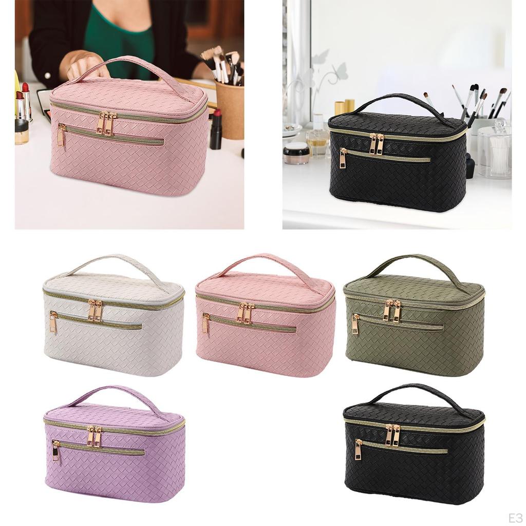 Cosmetic Bag Toiletry with Handle Portable Stylish Travel Cosmetics Storage Make Up