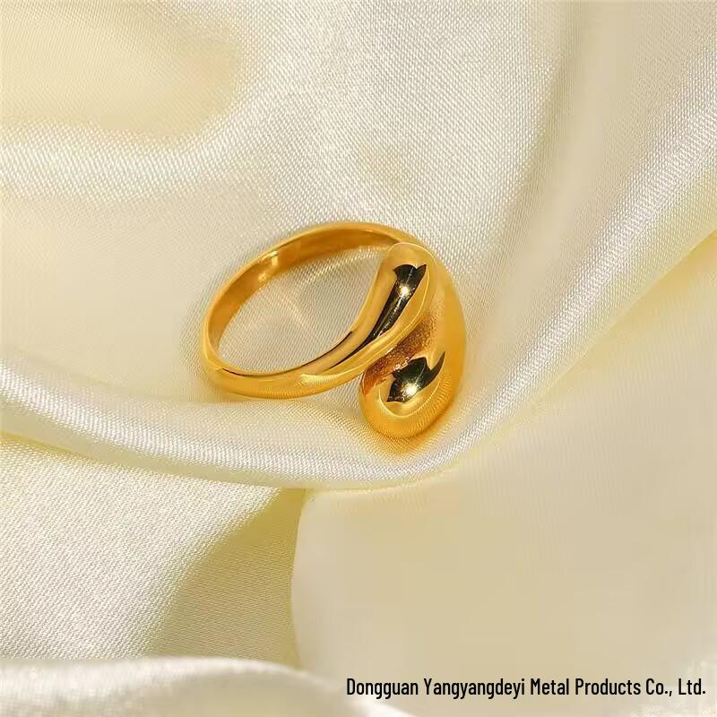 European & American Teardrop Necklace, Earrings, Bracelet, Ring & Snake Bone Chain Jewelry Set