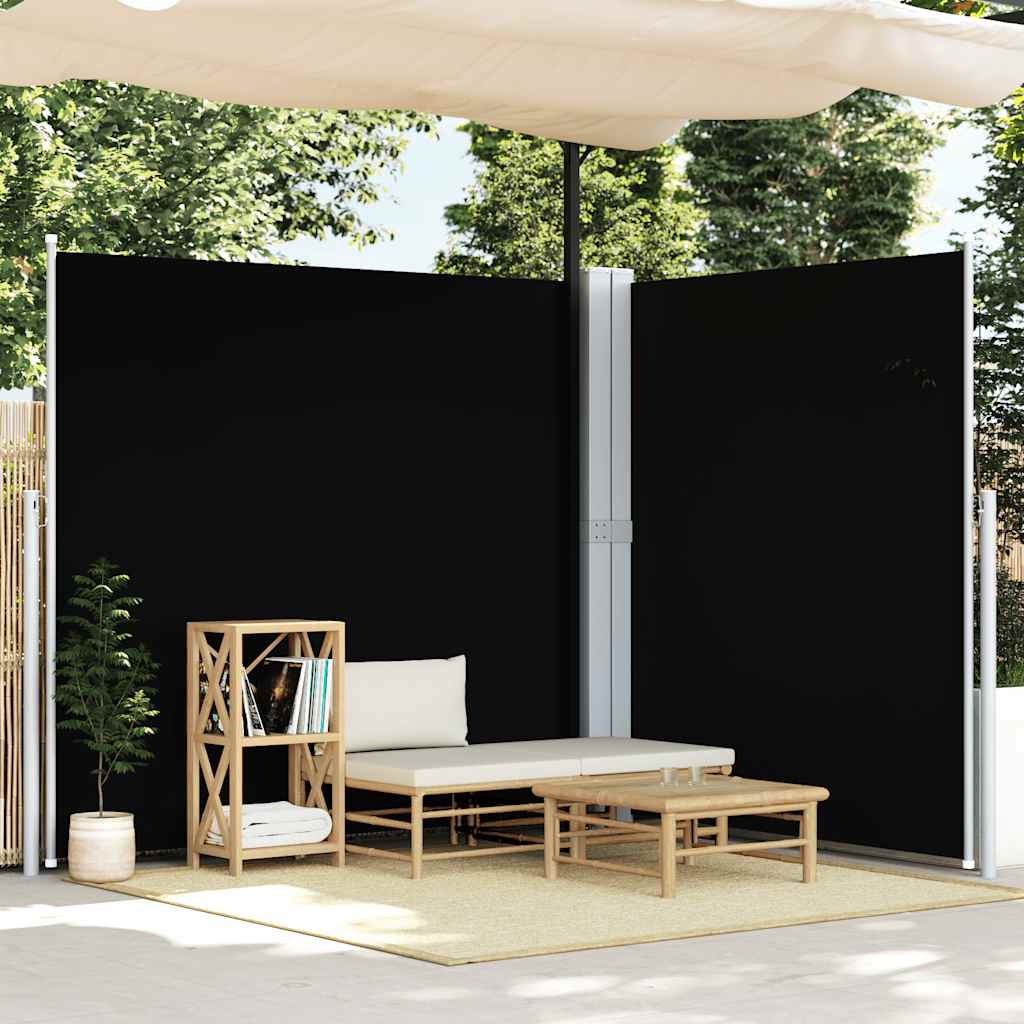 Vidaxl Retractable Side Awning, Black, 200 X 600 Cm
