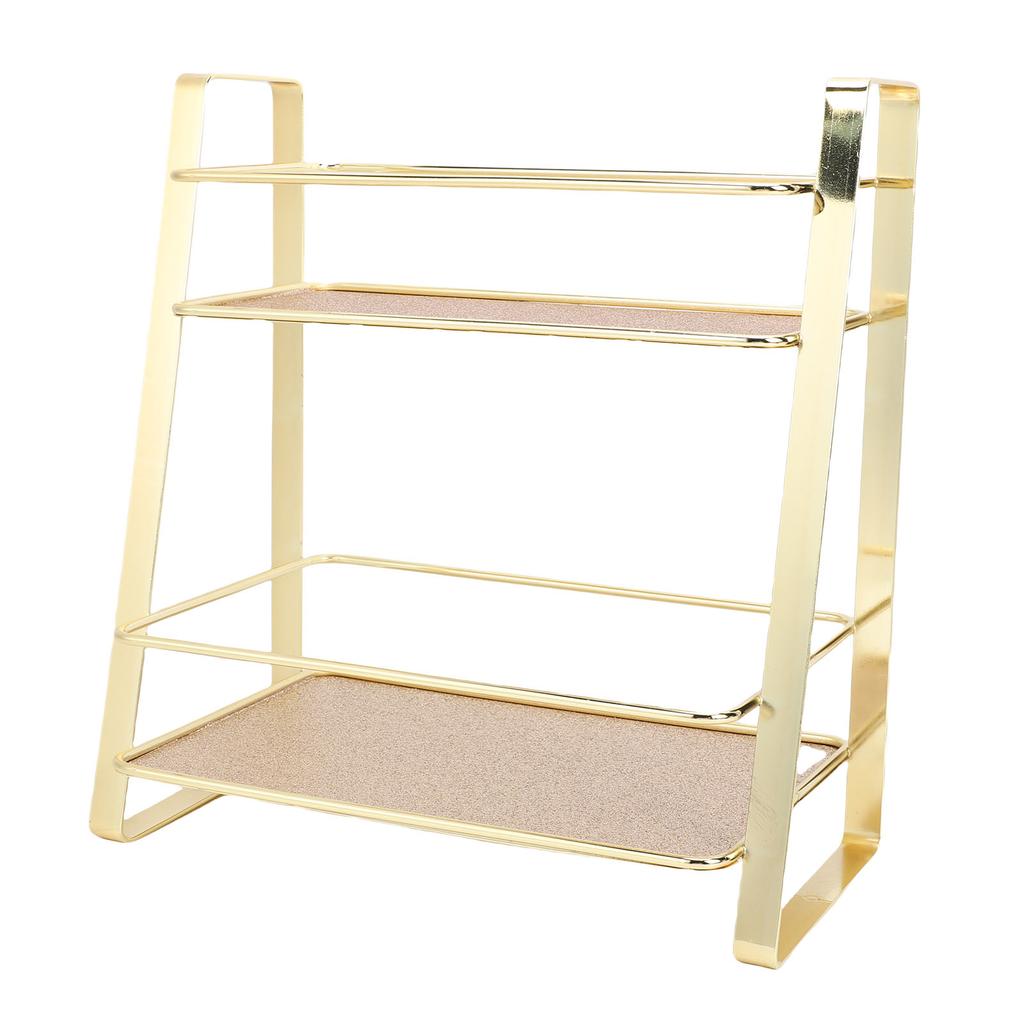Countertop Shelf Minimalist Metal Space Saving Stable 2 Tier Bathroom   for Cosmetics Perfume