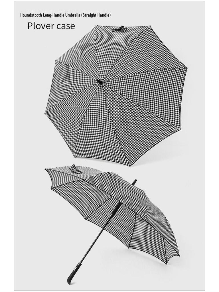 PARACHASE Větruodolný lehký deštník s kohoutí stopou - Dlouhá rukojeť, korejský styl, ochrana proti slunci a dešti, skládací design.