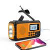 Solar-Powered Multi-Function Emergency Radio and Flashlight with Hand Crank and Power Bank