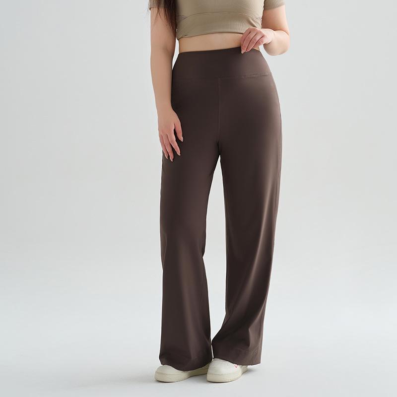 

Женские брюки для йоги с высокой талией и широкими штанинами - Весна/Лето 2025 Фитнес Верхняя одежда M