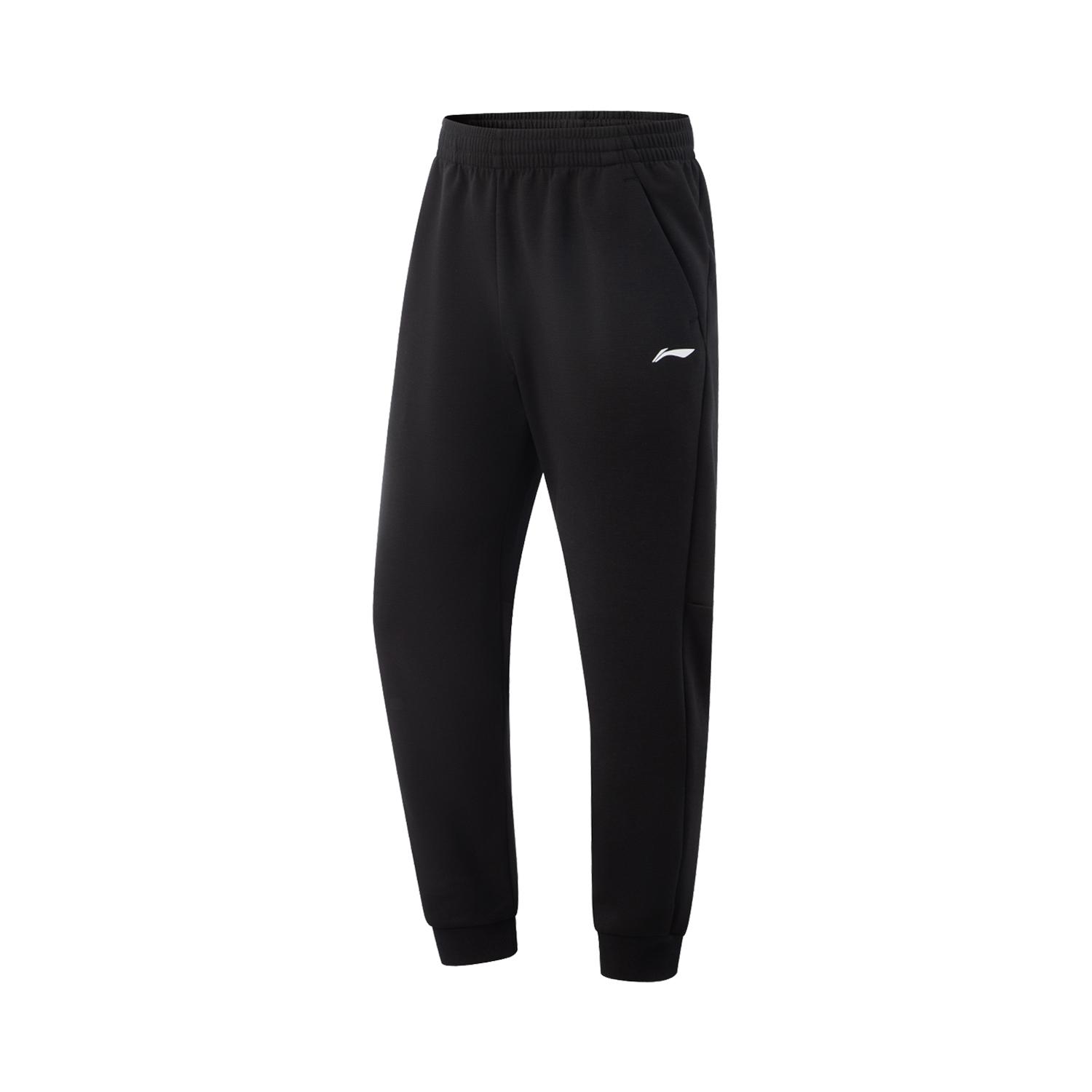 

Li-Ning Comfortable Simple Versatile Mid-Rise Tapered Knit Sports Pants Men Bottoms Black AKLV331-5 S