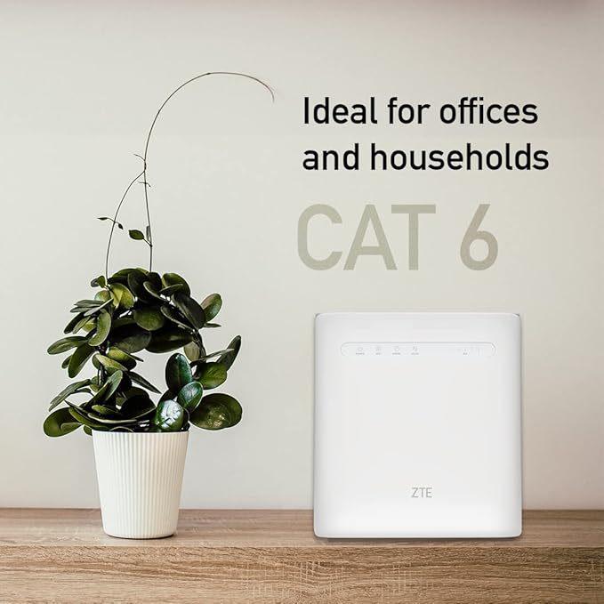 ZTE MF286R 4G SIM-Karten-Router: Dual-Band WiFi 6 CAT6 CPE für Büro & Zuhause.