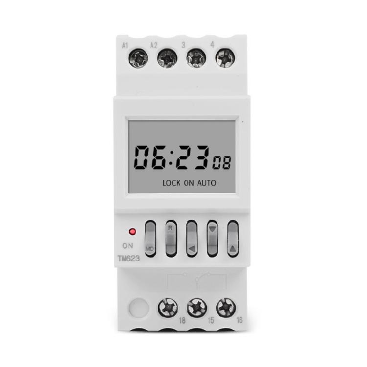 TM623 220V Digital Timer Switch for Lights Fans and Motors Single Pole